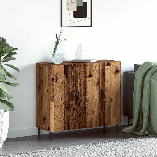 vidaXL Πλαϊνό γραφείο Παλιό ξύλο 90 x 34 x 80 εκ. Επεξεργασμένο ξύλο