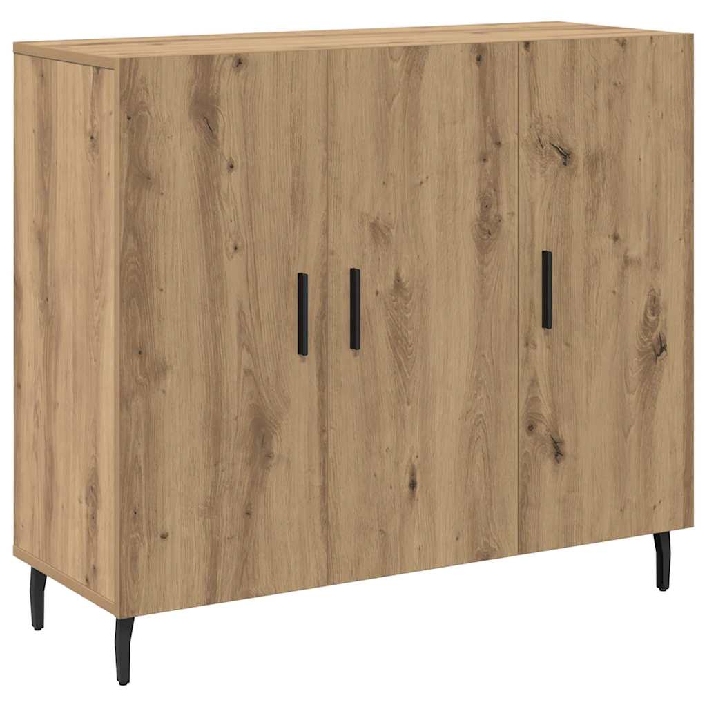 vidaXL Πλαϊνό γραφείο Artisan Oak 90 x 34 x 80 εκ. Επεξεργασμένο ξύλο