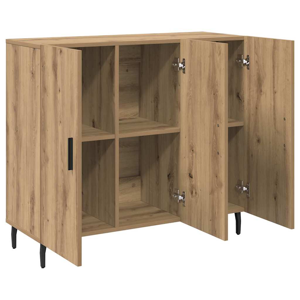 vidaXL Πλαϊνό γραφείο Artisan Oak 90 x 34 x 80 εκ. Επεξεργασμένο ξύλο