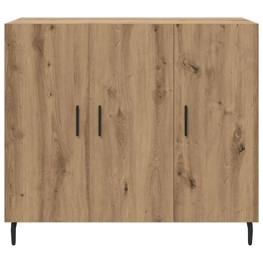 vidaXL Πλαϊνό γραφείο Artisan Oak 90 x 34 x 80 εκ. Επεξεργασμένο ξύλο