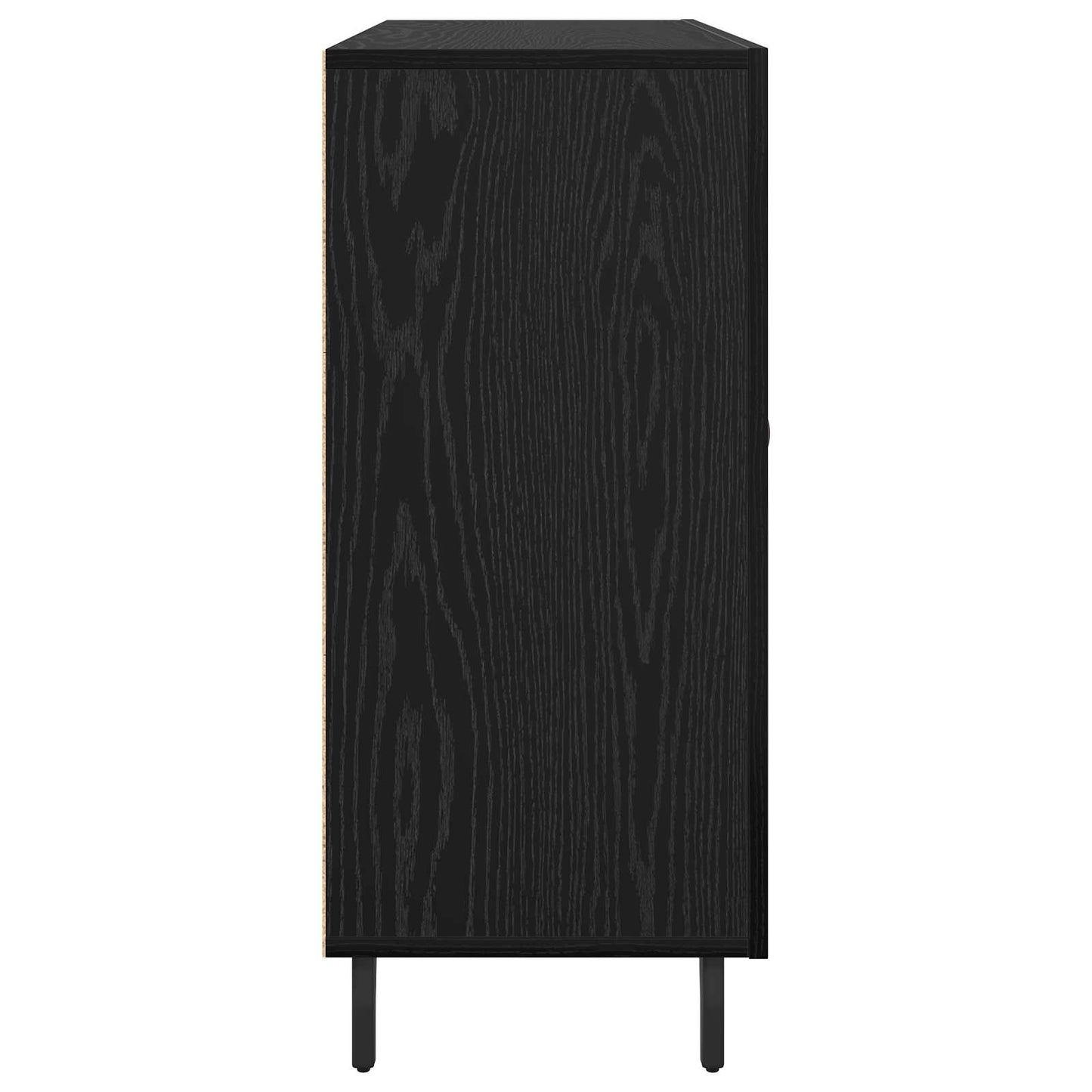 vidaXL Πλαϊνό γραφείο Μαύρη Οξυά 90 x 34 x 80 εκ. Επεξεργασμένο ξύλο