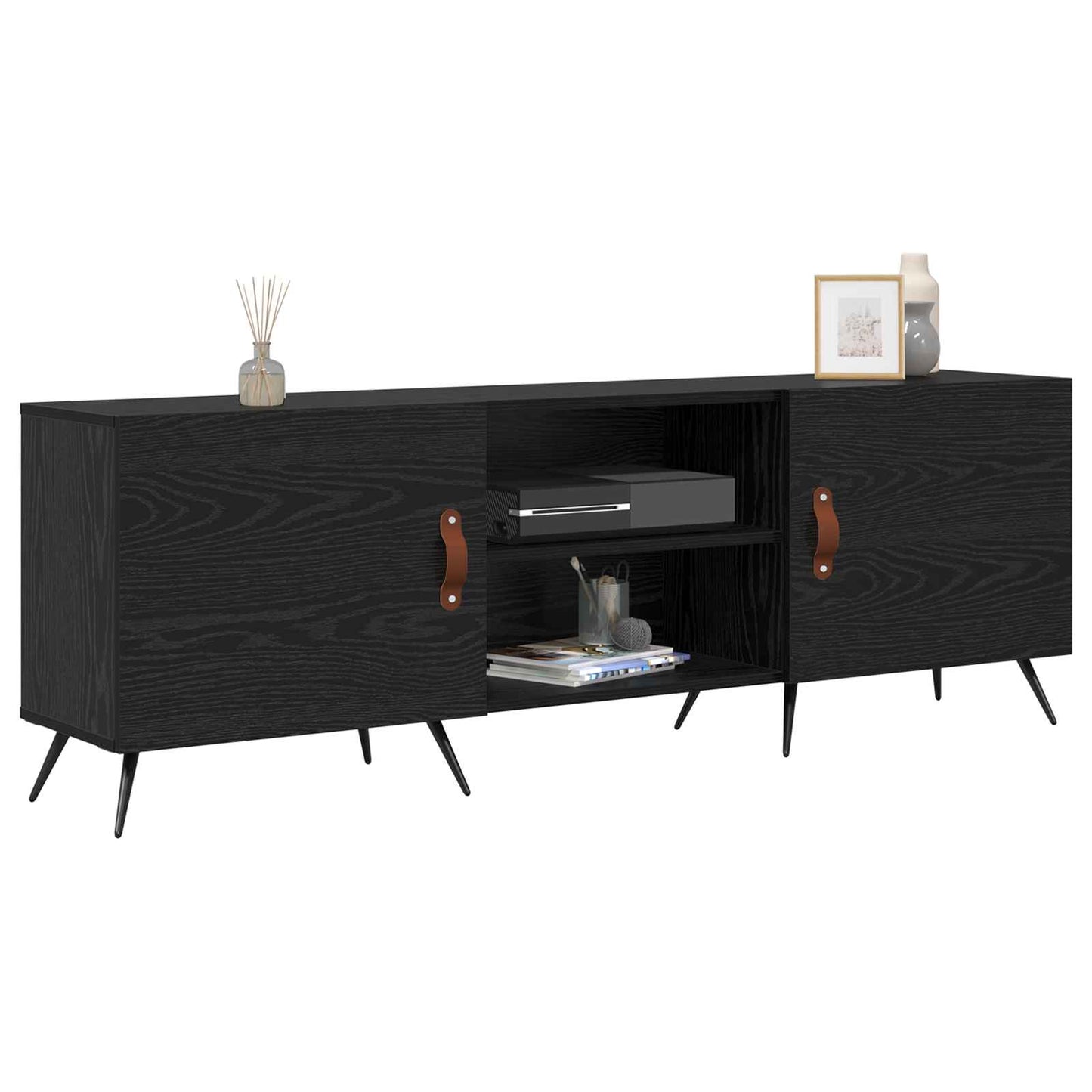vidaXL Ντουλάπι TV 150 x 30 x 50 cm Μαύρη δρυς Επεξεργασμένο ξύλο