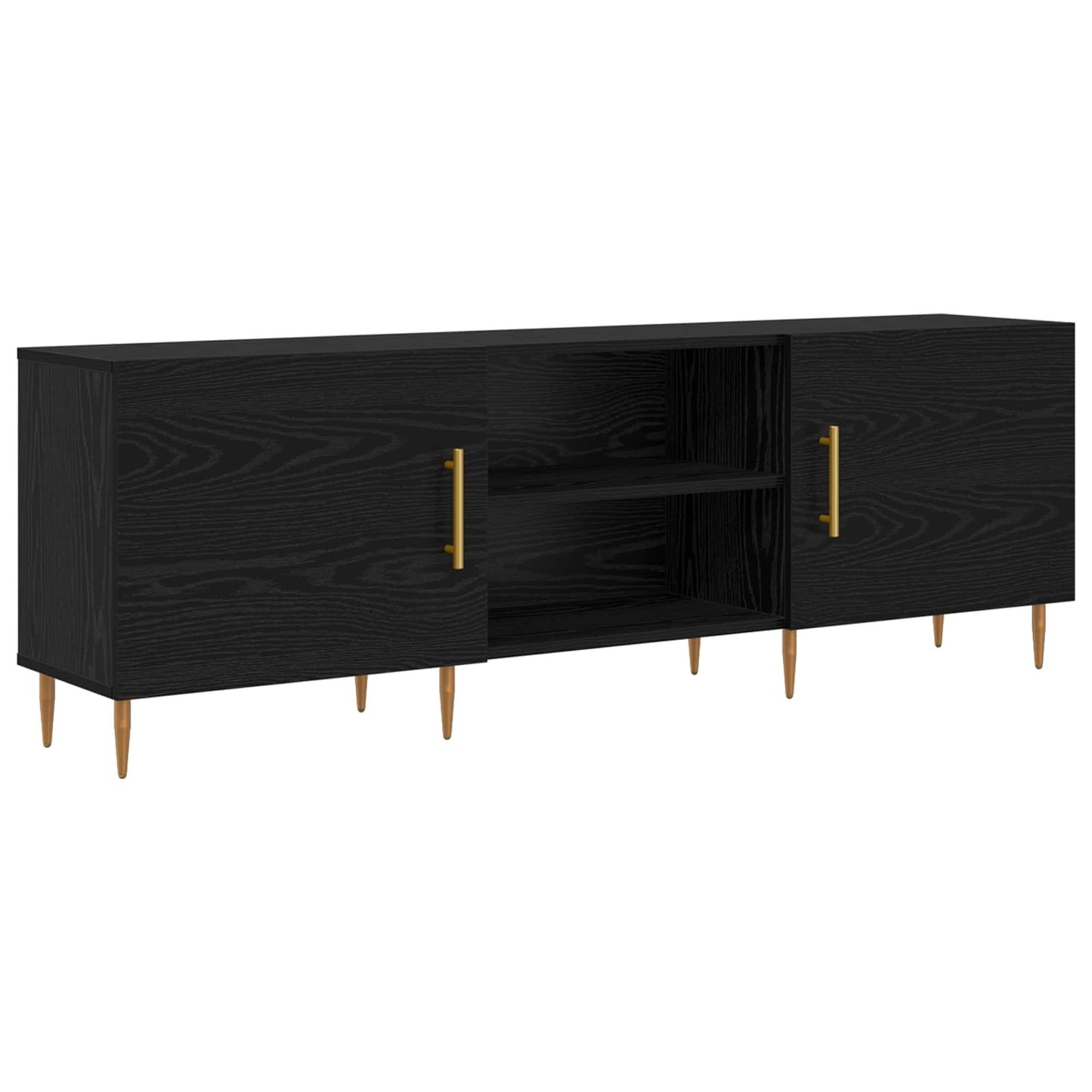 vidaXL Ντουλάπι TV 150 x 30 x 50 cm Μαύρη δρυς Επεξεργασμένο ξύλο