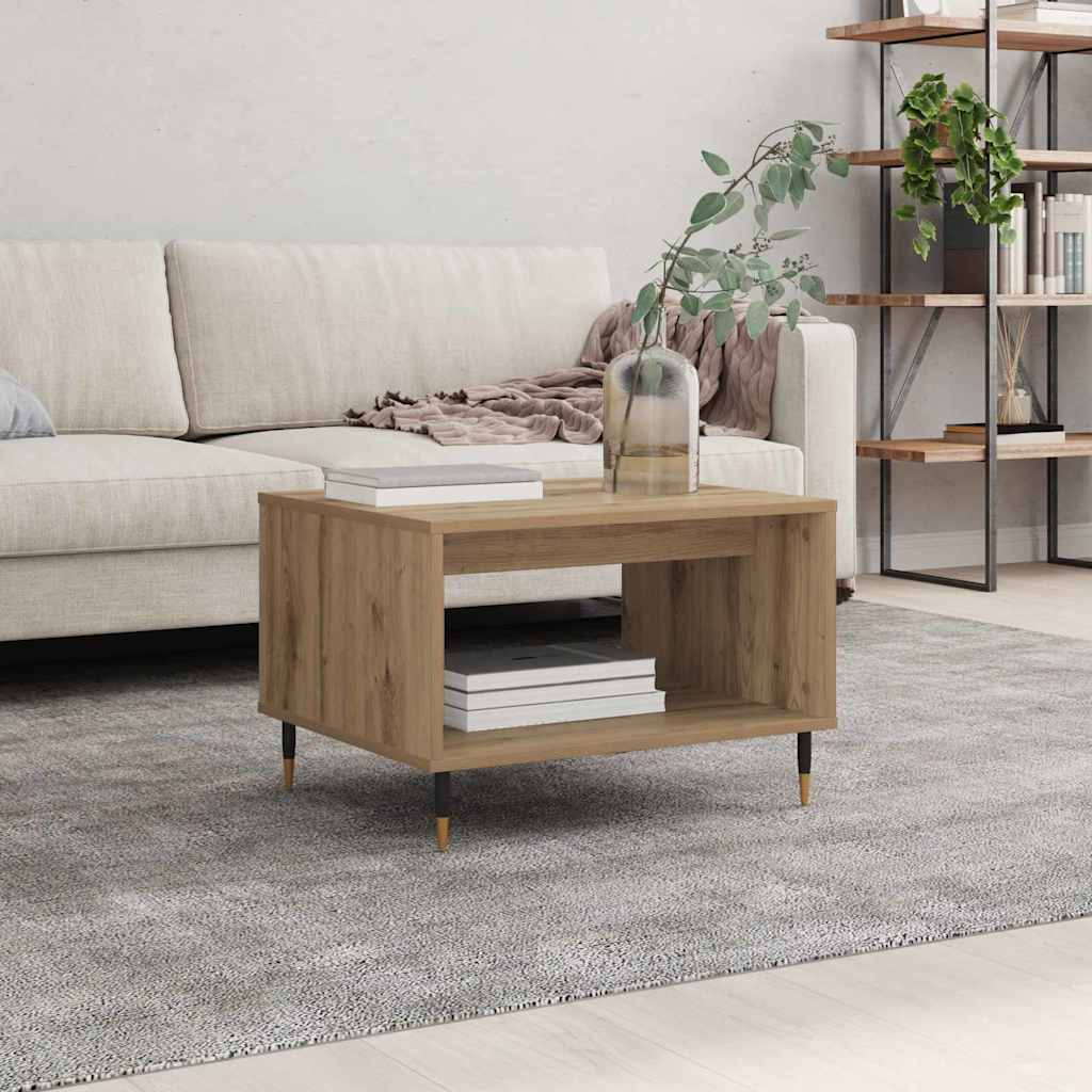 vidaXL Τραπεζάκι σαλονιού artisan δρυς 60 x 50 x 40 εκ