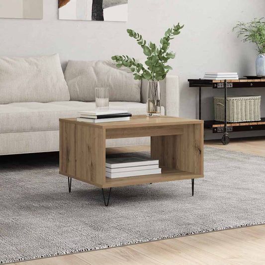 vidaXL Τραπεζάκι σαλονιού artisan δρυς 60 x 50 x 40 εκ