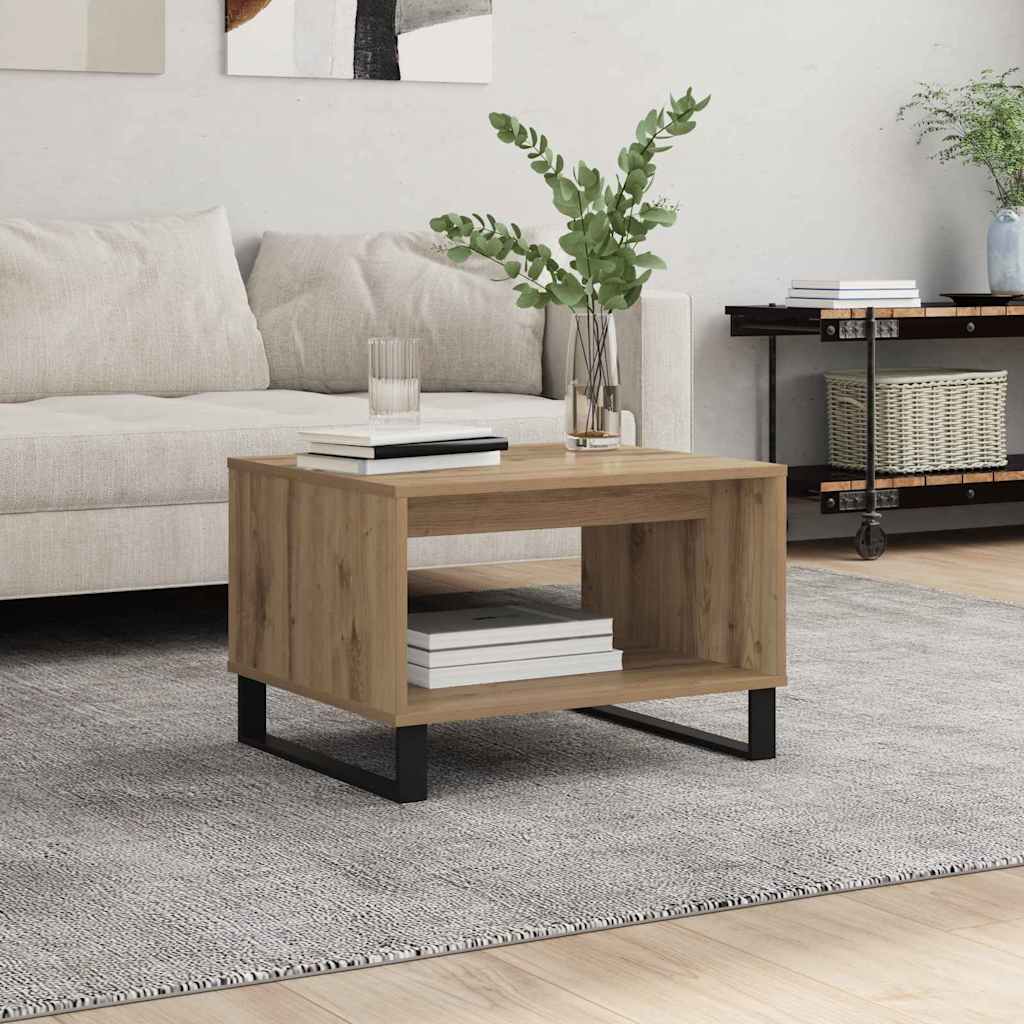 vidaXL Τραπεζάκι σαλονιού artisan δρυς 60 x 50 x 40 εκ