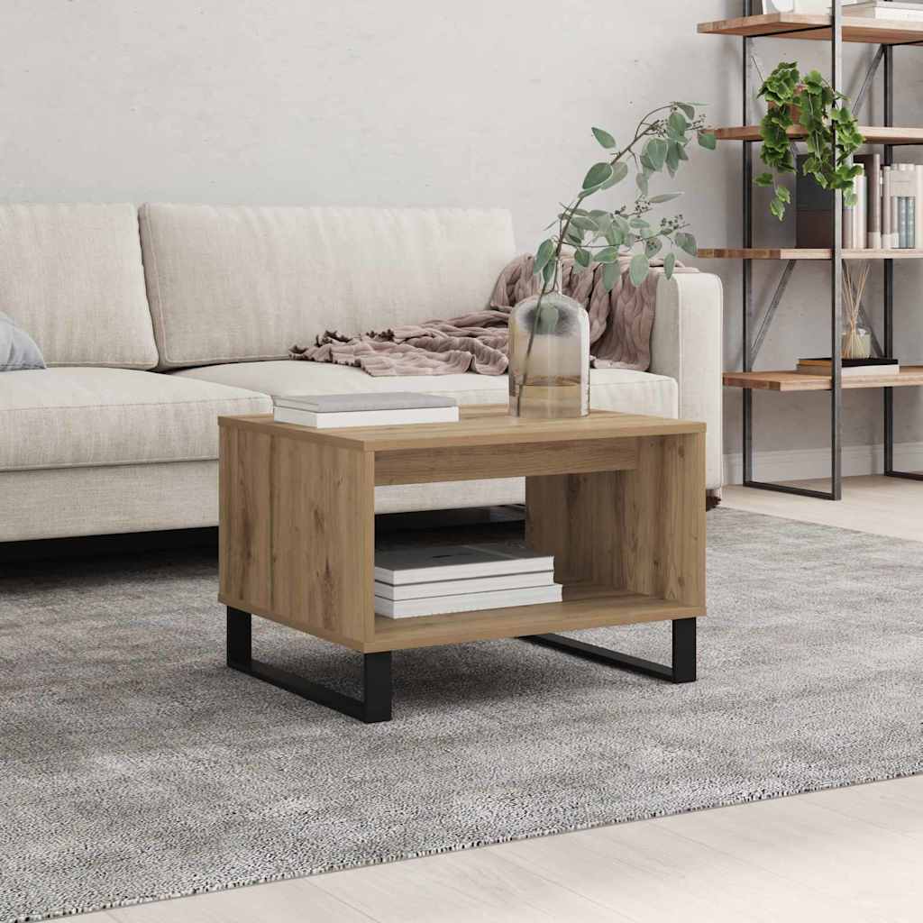 vidaXL Τραπεζάκι σαλονιού artisan δρυς 60 x 50 x 40 εκ