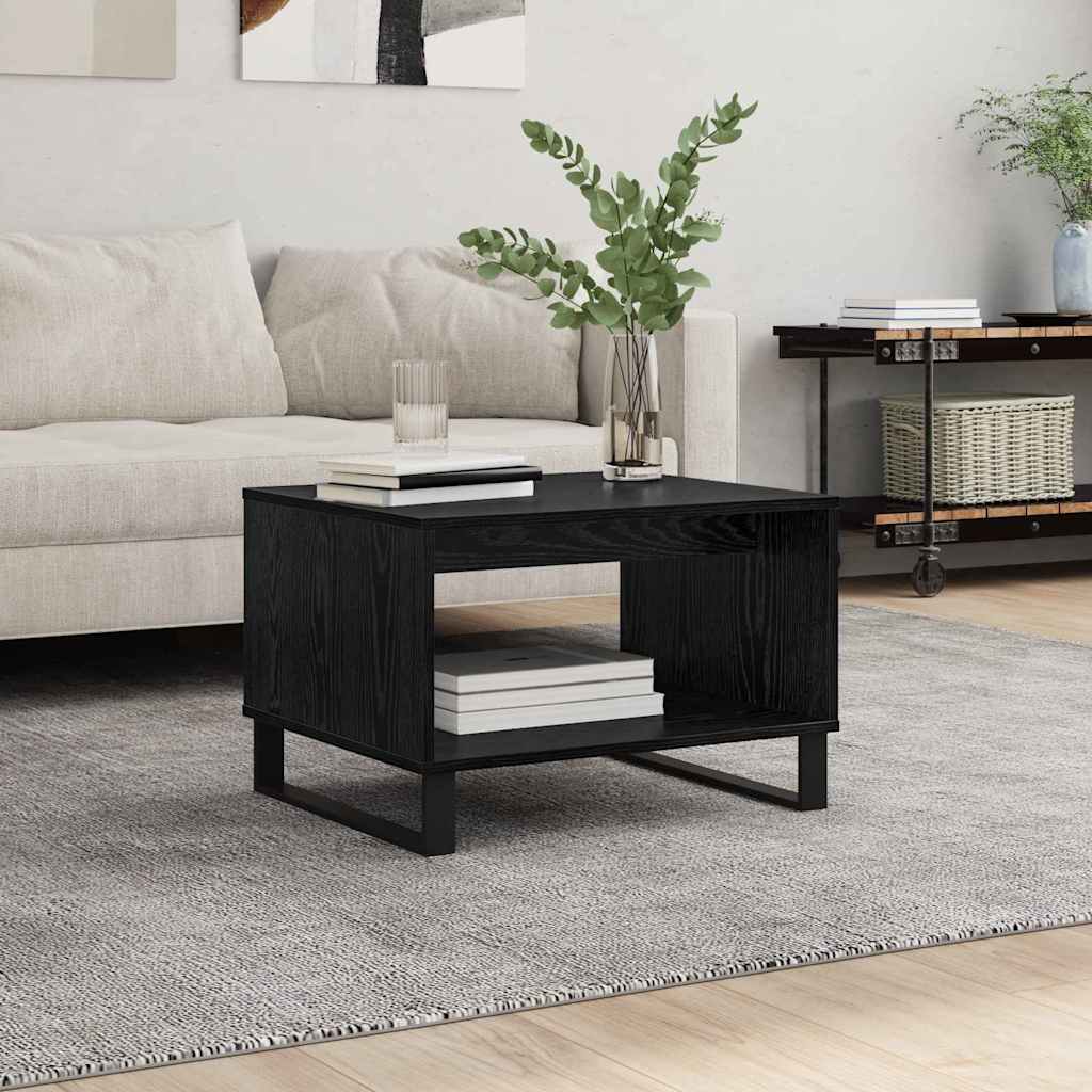 vidaXL Τραπεζάκι σαλονιού Μαύρη δρυς 60 x 50 x 40 εκ