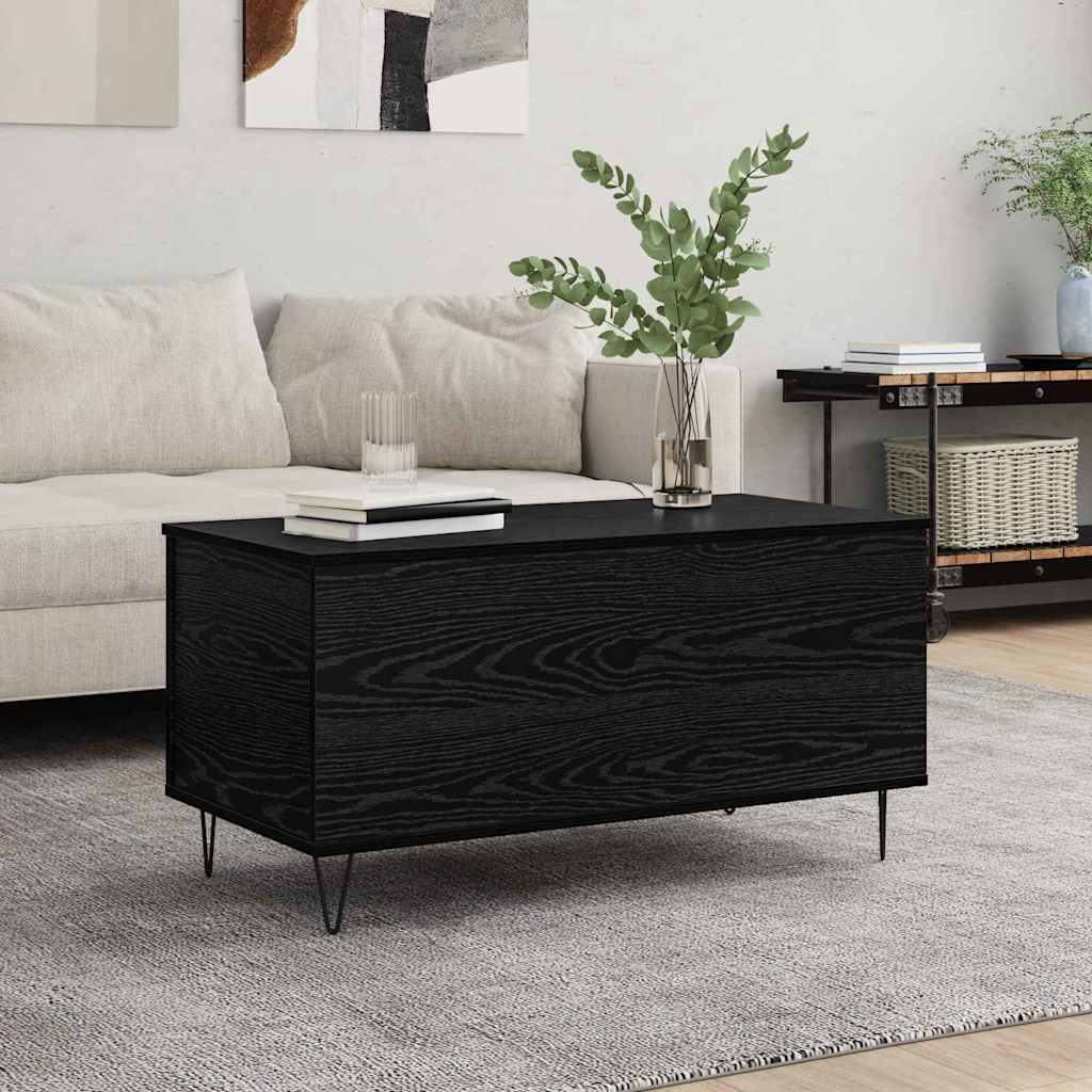 vidaXL Τραπεζάκι σαλονιού Μαύρη δρυς 90 x 44.5 x 45 εκ.
