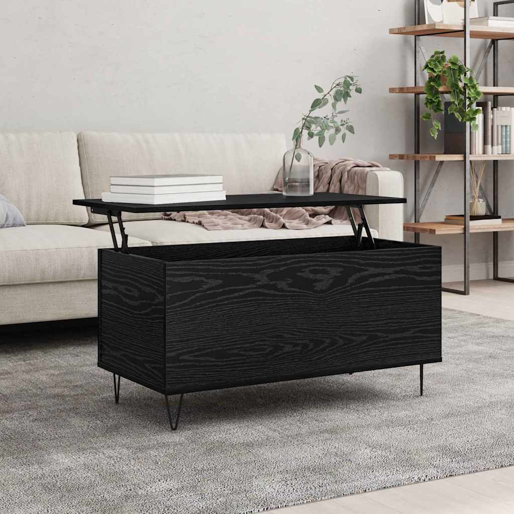 vidaXL Τραπεζάκι σαλονιού Μαύρη δρυς 90 x 44.5 x 45 εκ.