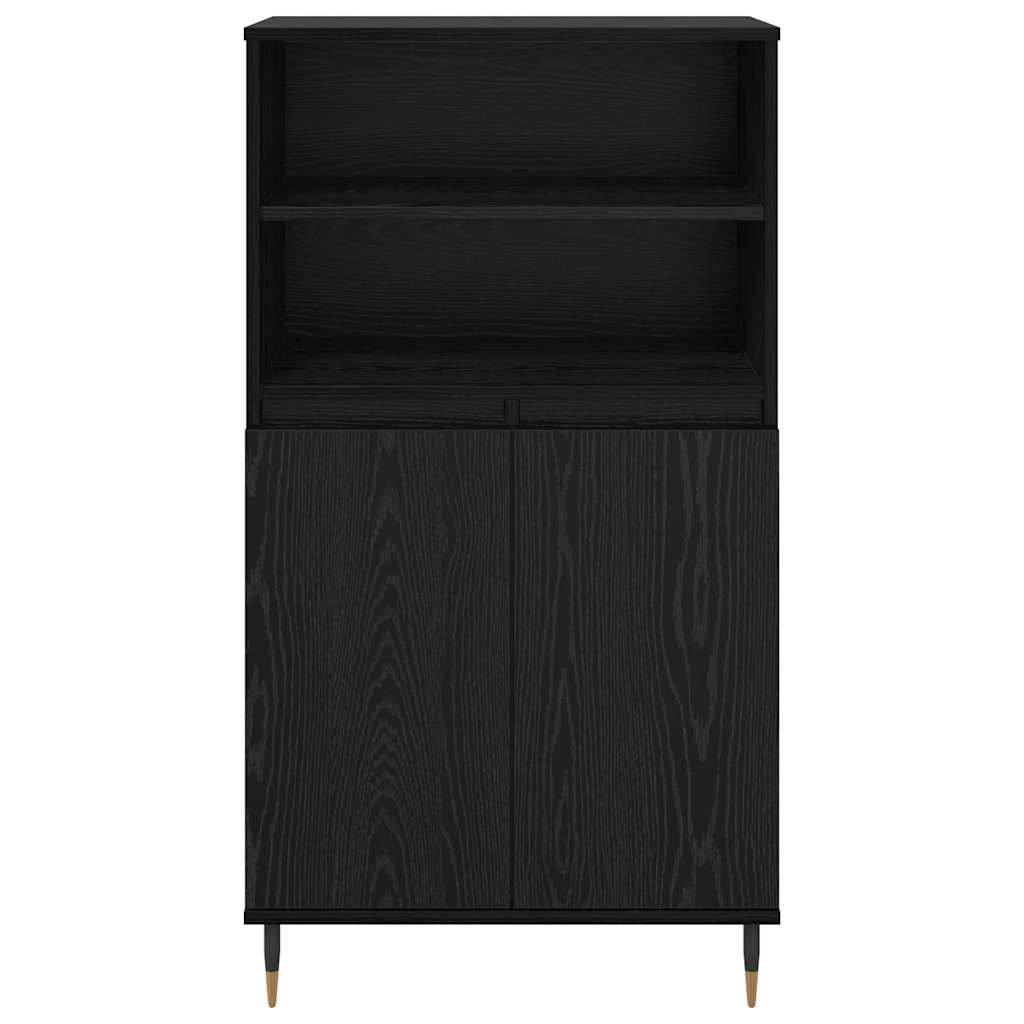 vidaXL Highboard Μαύρο 60 x 36 x 110 εκ. Επεξεργασμένο ξύλο