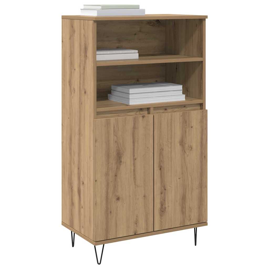 vidaXL Highboard Καφέ 60 x 36 x 110 εκ. Επεξεργασμένο ξύλο