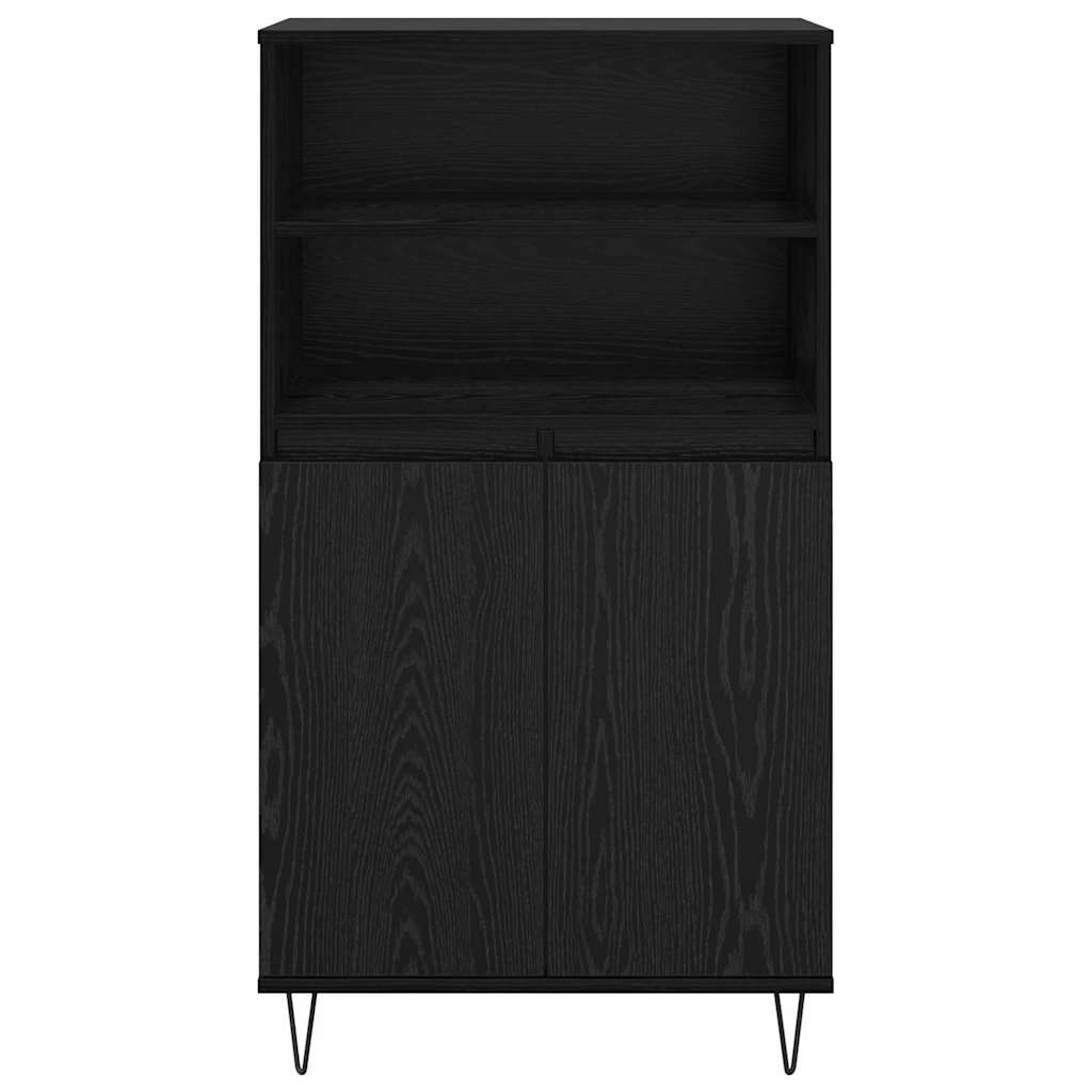vidaXL Highboard Μαύρο 60 x 36 x 110 εκ. Επεξεργασμένο ξύλο