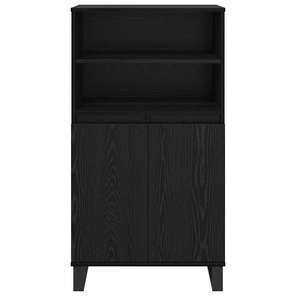 vidaXL Highboard Μαύρο 60 x 36 x 110 εκ Επεξεργασμένο ξύλο