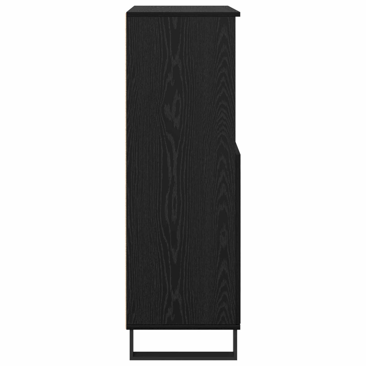 vidaXL Highboard Μαύρο 60 x 36 x 110 εκ Επεξεργασμένο ξύλο