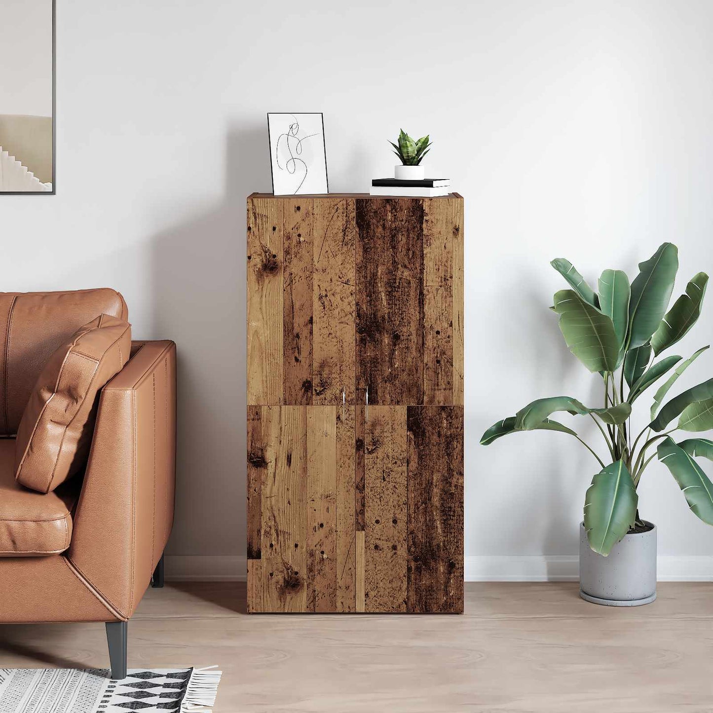 vidaXL Γραφείο Ντουλάπι Μαύρη Οξυά 60 x 32 x 115 cm Επεξεργασμένο ξύλο
