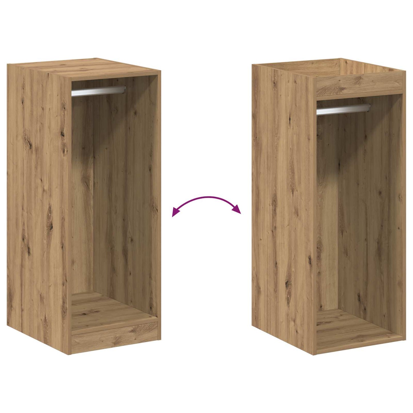 vidaXL Ντουλάπι Artisan Oak 41 x 48 x 102 εκ