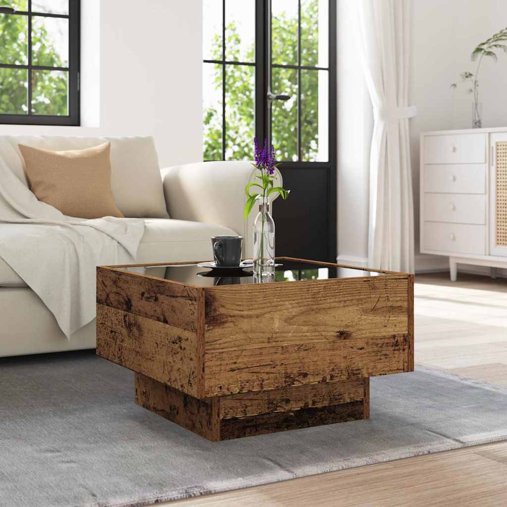 vidaXL Τραπεζάκι σαλονιού Παλαιό ξύλο 50 x 50 x 30 εκ