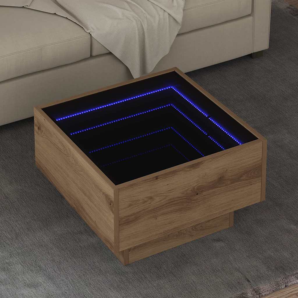 vidaXL Τραπεζάκι σαλονιού artisan δρυς 50 x 50 x 30 εκ