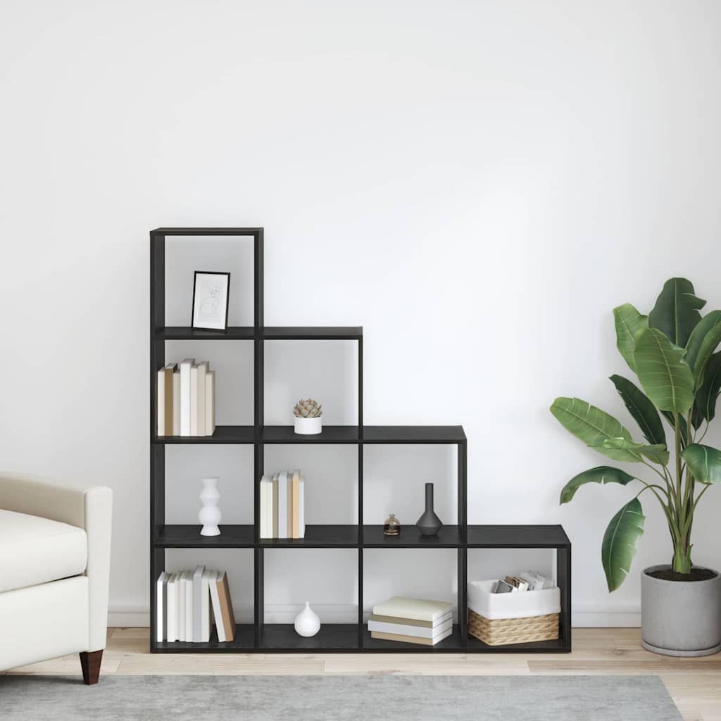 vidaXL Διαχωριστικό Ράφι Δωματίου Μαύρη Οξυά 131,5 x 29 x 131,5 εκ