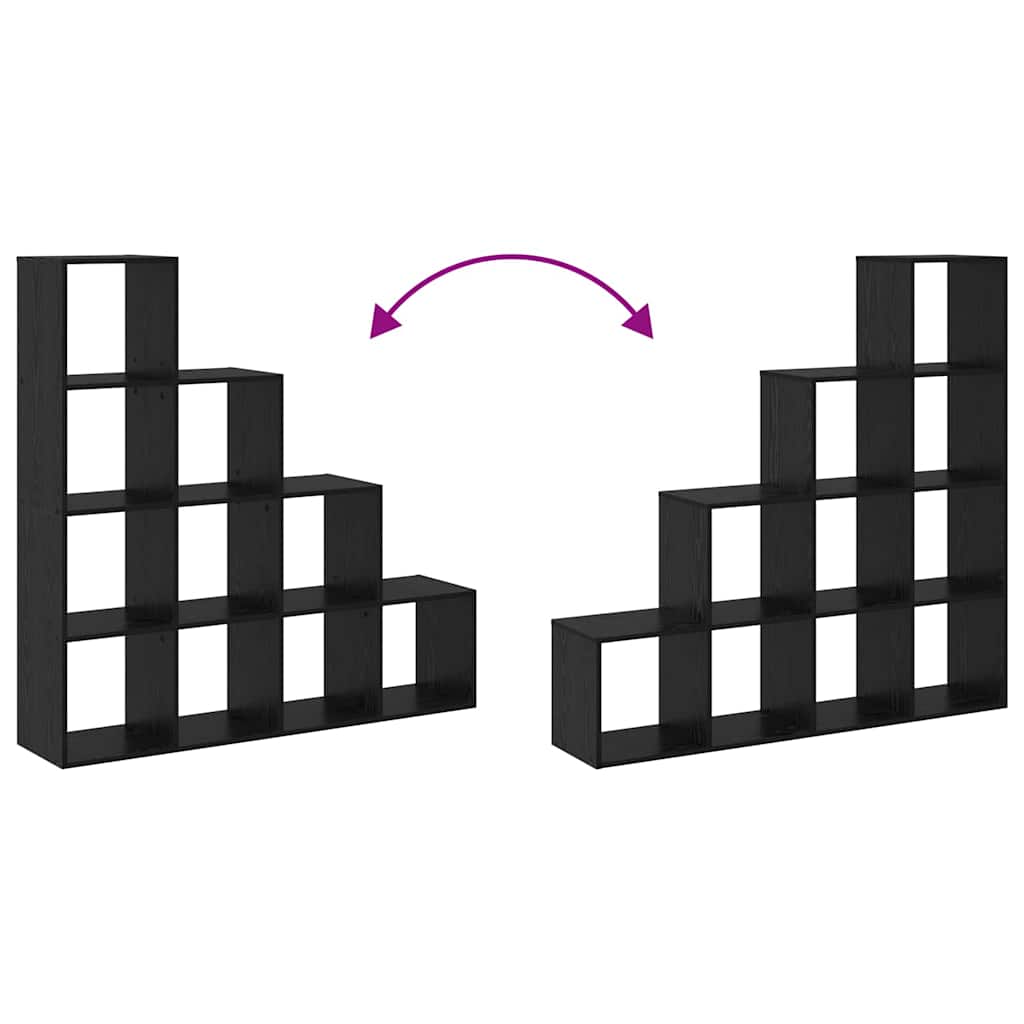 vidaXL Διαχωριστικό Ράφι Δωματίου Μαύρη Οξυά 131,5 x 29 x 131,5 εκ