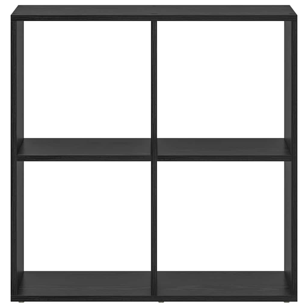vidaXL Βιβλιοθήκη Μαύρη Οξυά 69,5 x 29 x 69,5 εκ Επεξεργασμένο ξύλο