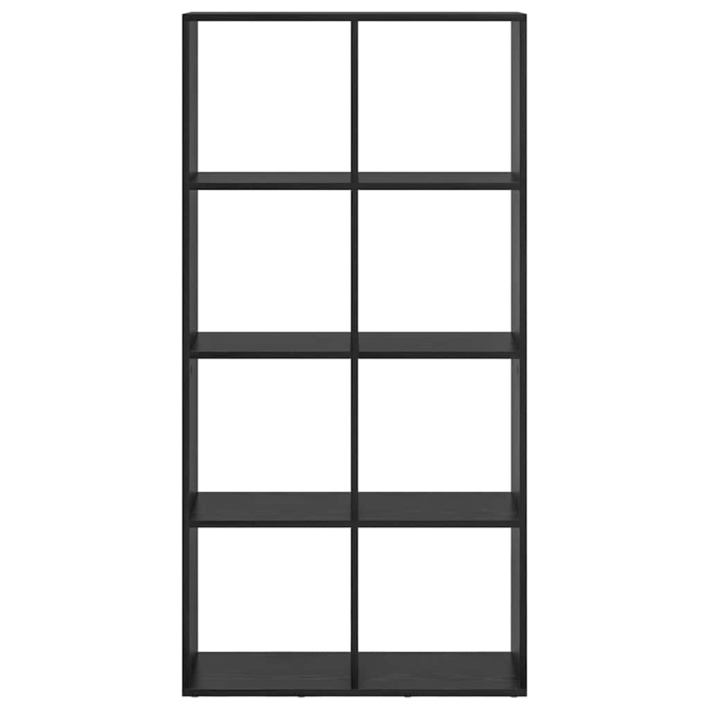 vidaXL Βιβλιοθήκη Μαύρη Οξυά 69,5 x 29 x 137,5 εκ Επεξεργασμένο ξύλο