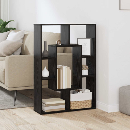 vidaXL Βιβλιοθήκη Μαύρη Οξυά 63 x 20 x 90 εκ Επεξεργασμένο ξύλο