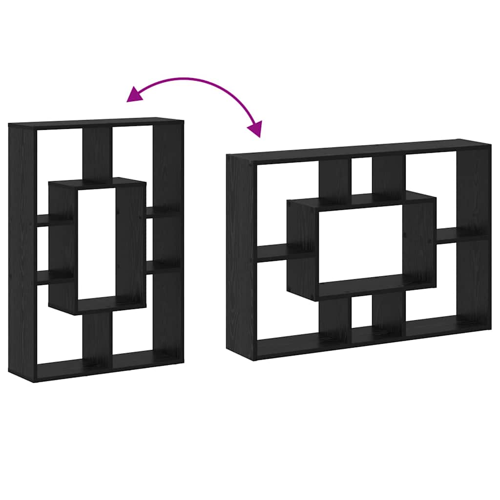 vidaXL Βιβλιοθήκη Μαύρη Οξυά 63 x 20 x 90 εκ Επεξεργασμένο ξύλο