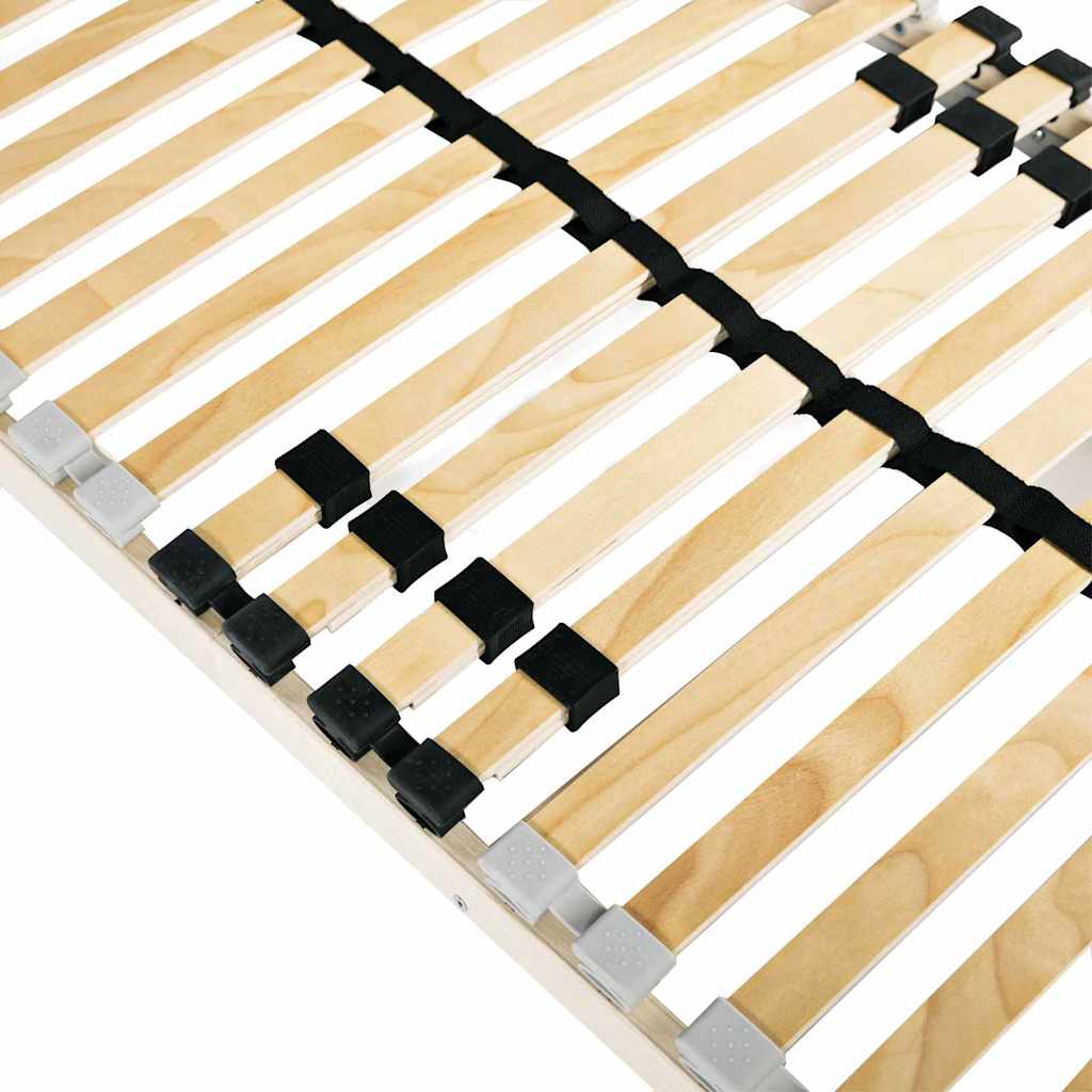 vidaXL Βάση κρεβατιού με λάμες Καφέ 120 x 190 cm Στερεό ξύλο οξιάς