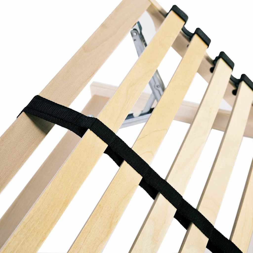 vidaXL Βάση κρεβατιού με λάμες Καφέ 70 x 190 cm Στερεό ξύλο οξιάς