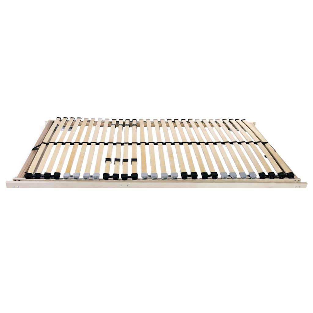 vidaXL Βάση κρεβατιού με λάμες Καφέ 90 x 190 cm Στερεό ξύλο οξιάς