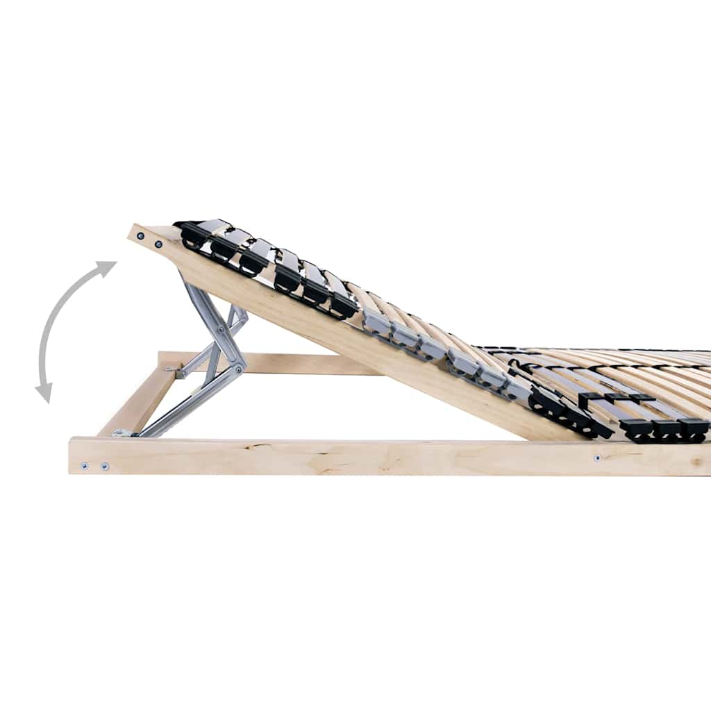 vidaXL Βάση κρεβατιού με λάμες Καφέ 70 x 190 cm Στερεό ξύλο οξιάς
