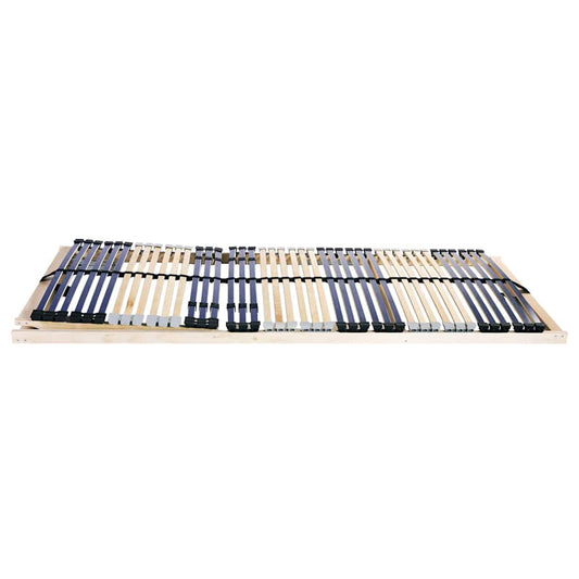 vidaXL Βάση κρεβατιού με λάμες Καφέ 80 x 190 cm Στερεό ξύλο οξιάς