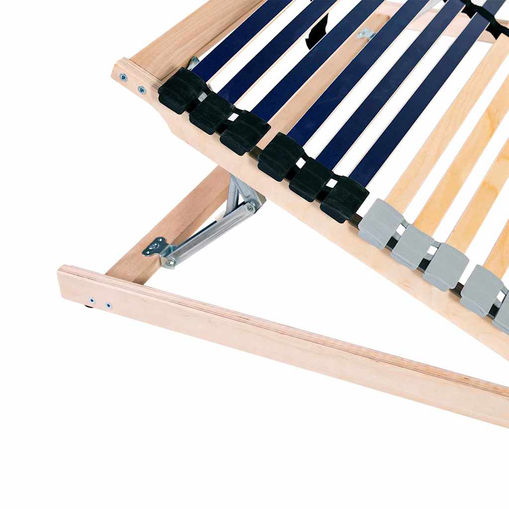 vidaXL Βάση κρεβατιού με λάμες Καφέ 100 x 190 cm Στερεό ξύλο οξιάς