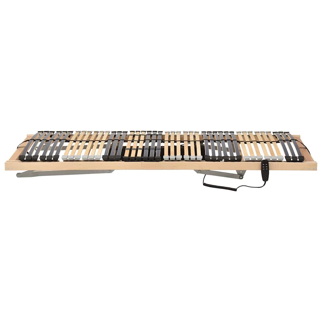 vidaXL Βάση κρεβατιού με λάμες Καφέ 80 x 190 cm Στερεό ξύλο οξιάς