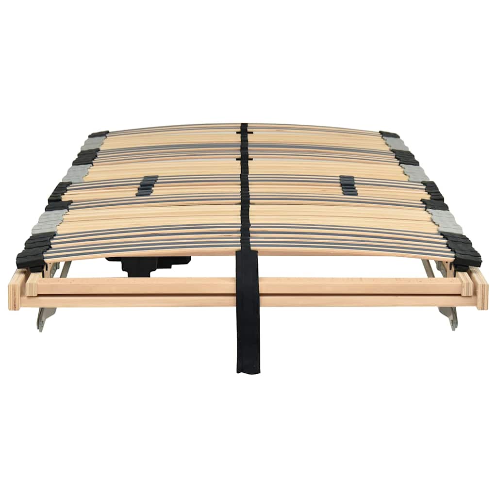 vidaXL Βάση κρεβατιού με λάμες Καφέ 100 x 190 cm Στερεό ξύλο οξιάς