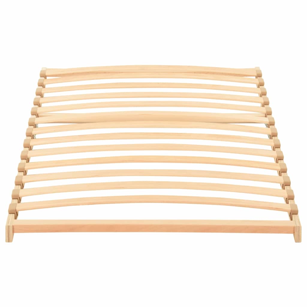 vidaXL Βάση κρεβατιού με λάμες Καφέ 80 x 190 cm Στερεό ξύλο οξιάς