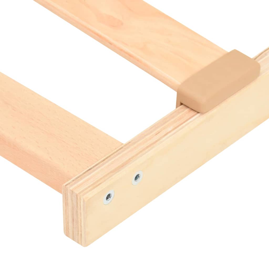 vidaXL Βάση κρεβατιού με λάμες Καφέ 100 x 190 cm Στερεό ξύλο οξιάς