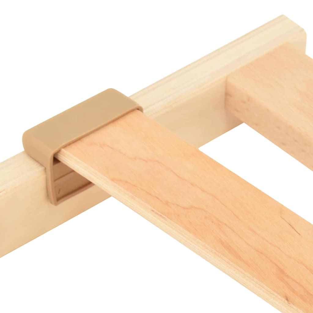 vidaXL Βάση κρεβατιού με λάμες Καφέ 120 x 190 cm Στερεό ξύλο οξιάς