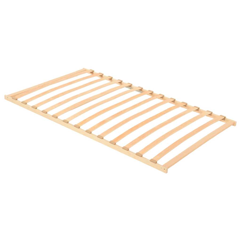 vidaXL Βάση κρεβατιού με λάμες Καφέ 120 x 190 cm Στερεό ξύλο οξιάς