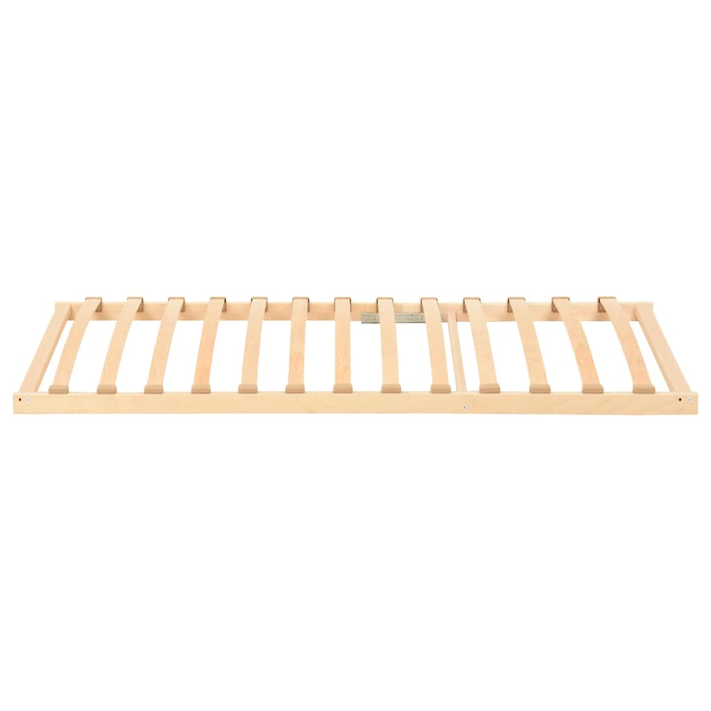 vidaXL Βάση κρεβατιού με λάμες Καφέ 120 x 190 cm Στερεό ξύλο οξιάς