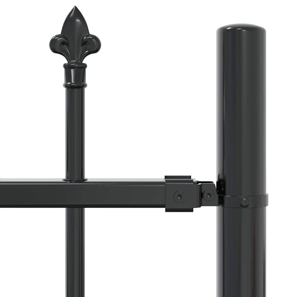 vidaXL Φράχτης Κήπου Γκρι 165 cm Ατσάλι με Επικάλυψη Πούδρας