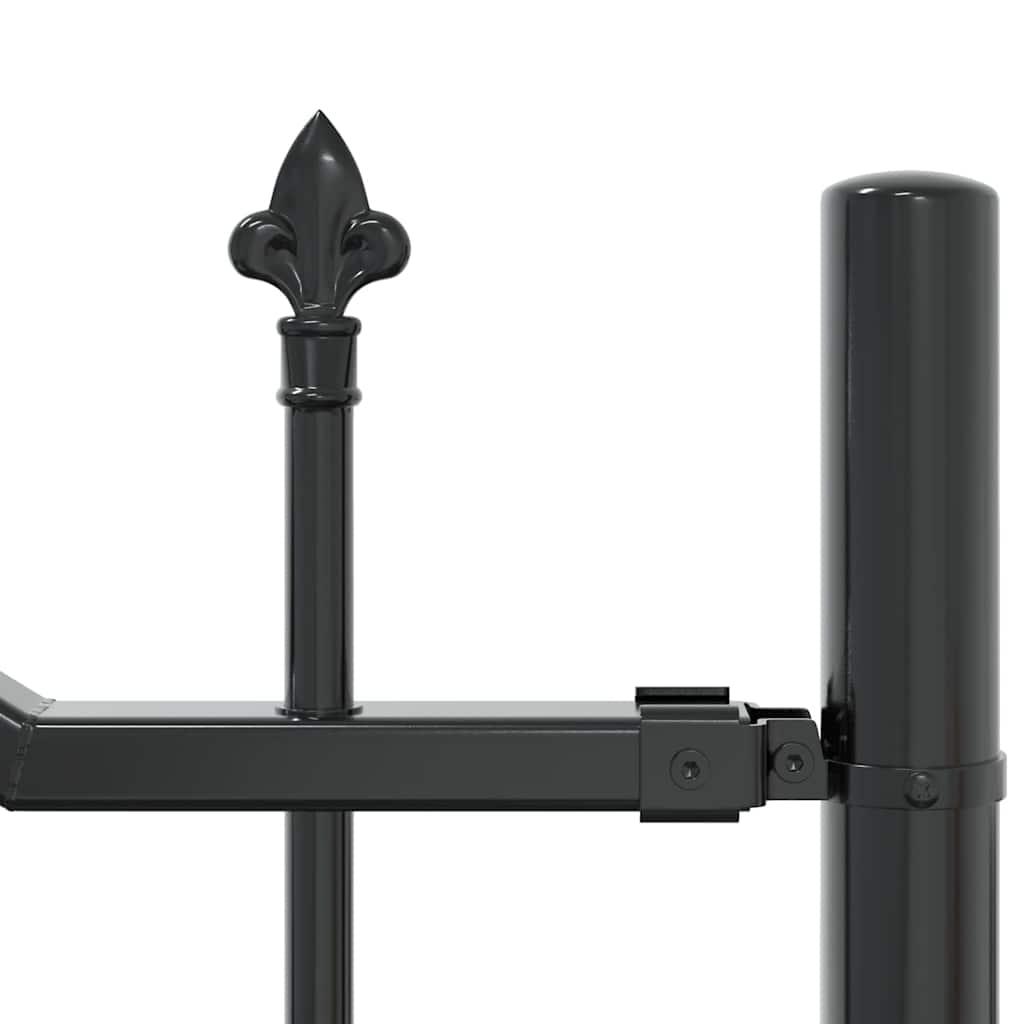 vidaXL Φράχτης Κήπου Γκρι 190 cm Ατσάλι με Επικάλυψη Πούδρας