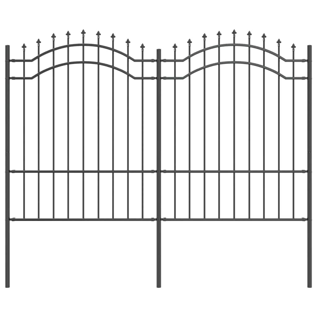 vidaXL Φράχτης Κήπου Γκρι 190 cm Ατσάλι με Επικάλυψη Πούδρας