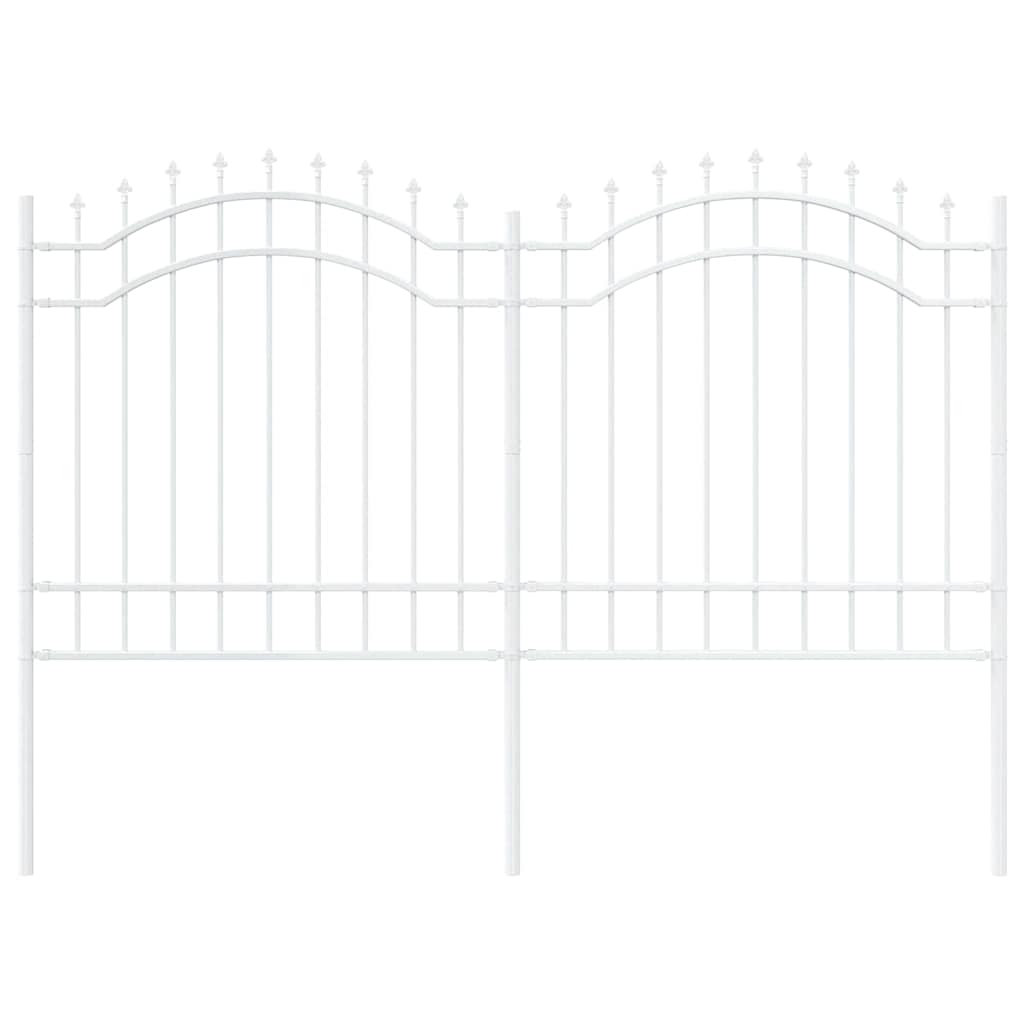 vidaXL Φράχτης Κήπου Λευκό 165 cm Ατσάλι με Επικάλυψη Πούδρας