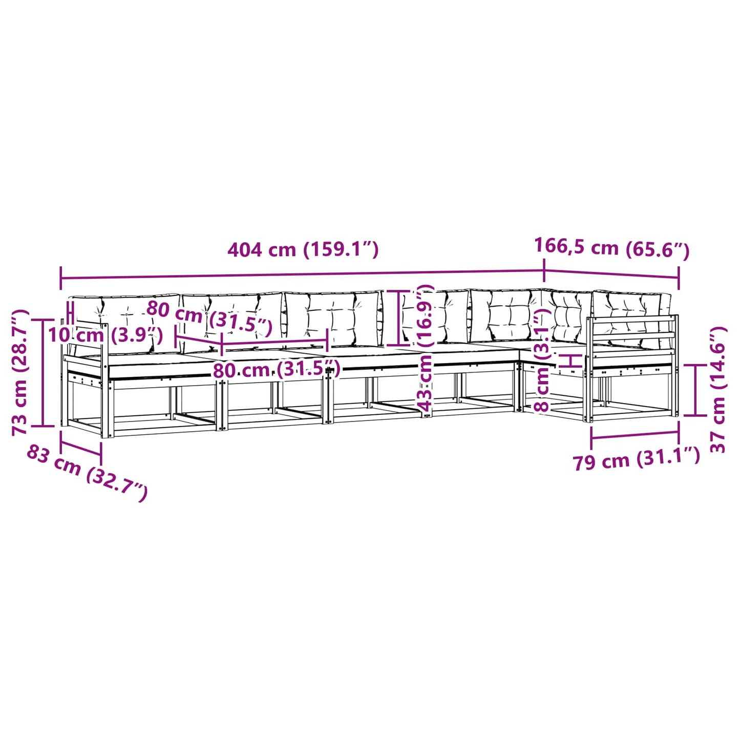 vidaXL Σειρά Καναπέ Εξωτερικού 4 pcs Λευκό και Κρεμ Πολυεστέρας