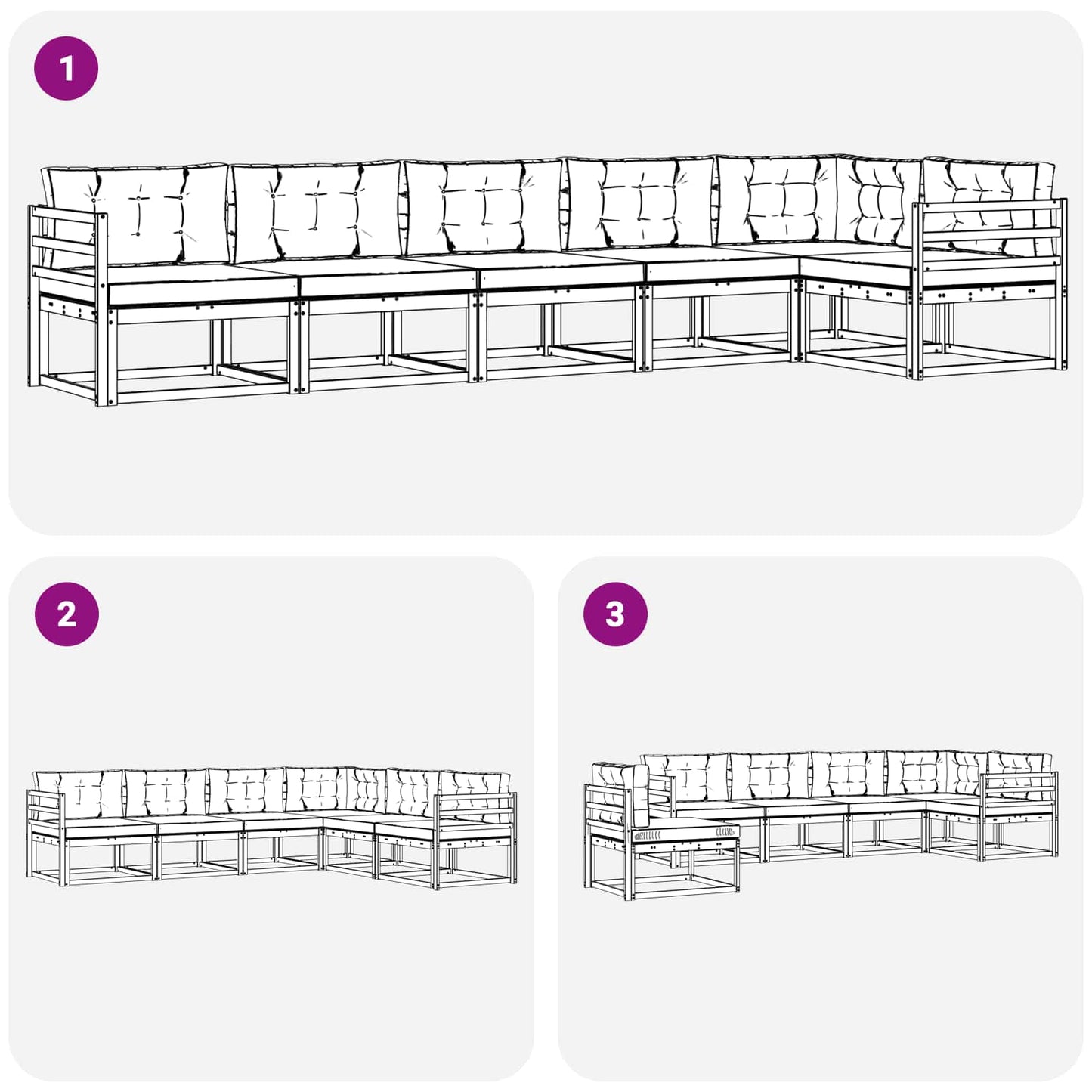vidaXL Σειρά Καναπέ Εξωτερικού 4 pcs Λευκό και Κρεμ Πολυεστέρας