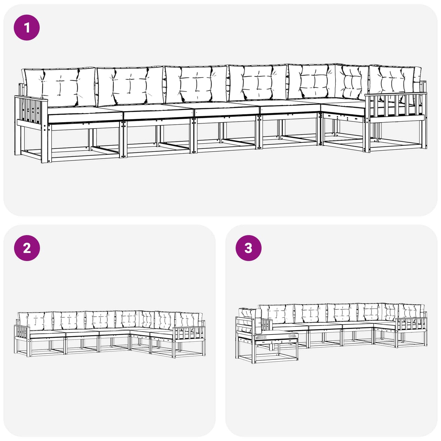 vidaXL Σειρά Καναπέ Εξωτερικού 4 pcs Λευκό και Κρεμ Πολυεστέρας