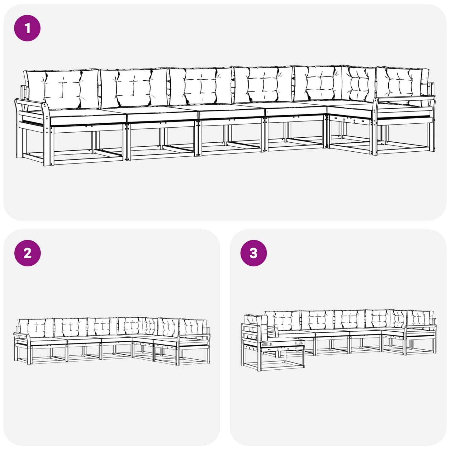 vidaXL Σειρά Καναπέ Εξωτερικού 4 pcs Λευκό και Κρεμ Πολυεστέρας